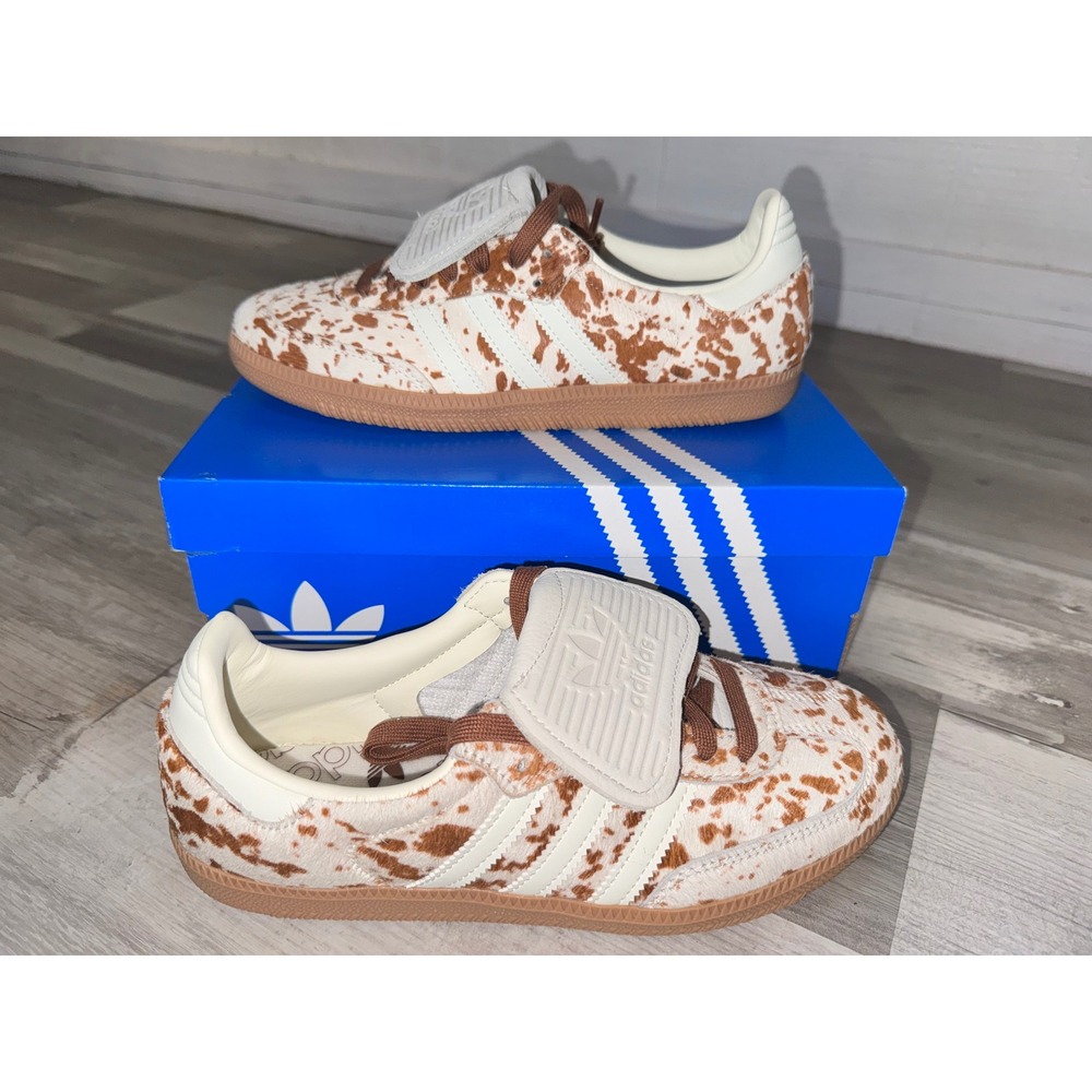Adidas Samba LT Women Shoes Cow Print Pony Hair Fold Tongue JS3931 Size 7.5